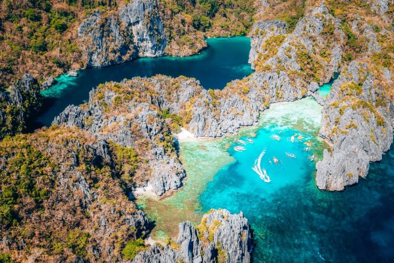 How to Explore El Nido Palawan in 2 days: Aerial view of El Nido, Palawan, Philippines